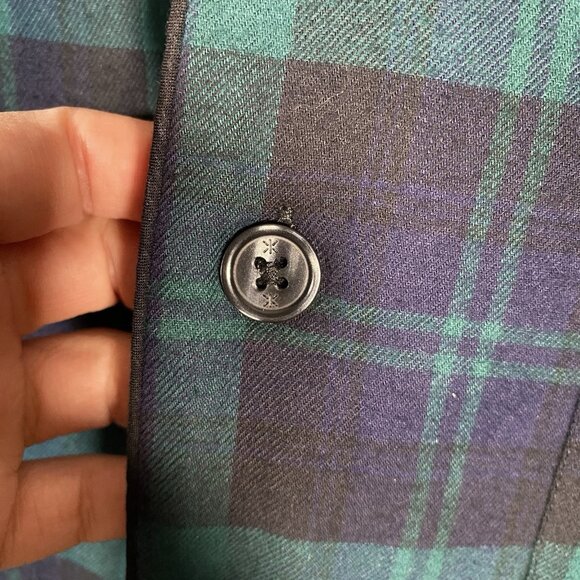 Onepiece Norwegian The Checked Pyjamas Unisex Small Green Tartan Plaid Jumpsuit - Picture 9 of 16